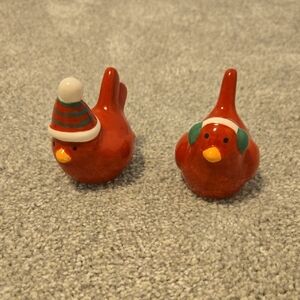 World Market Christmas Salt & Pepper Shakers Red Birds